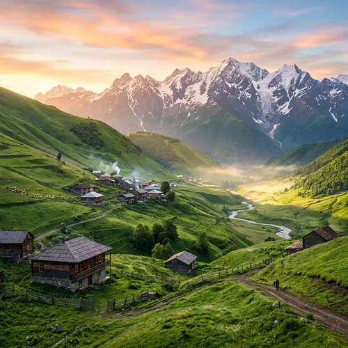Breathtaking Beauty of Ossetia: Scenic Hills & Snow-Capped Mountains