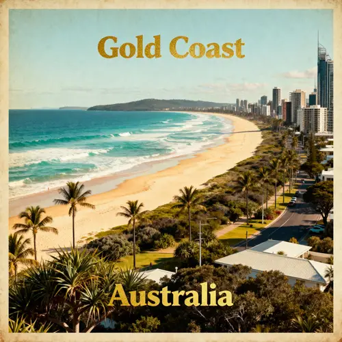 Gold Coast Vintage Postcard - Surfers Paradise