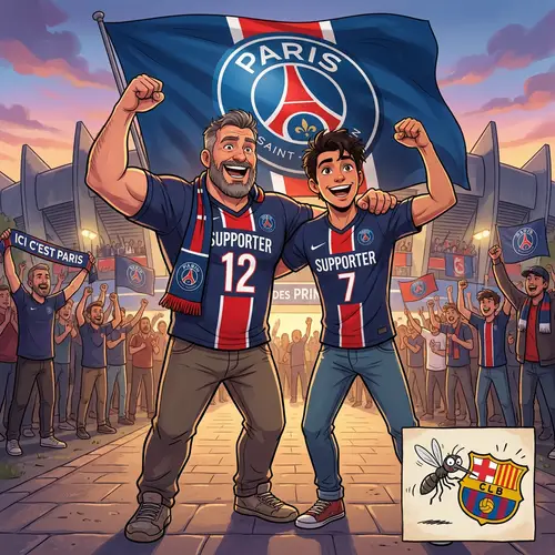 PSG Fans Celebrate with Humor and Passion