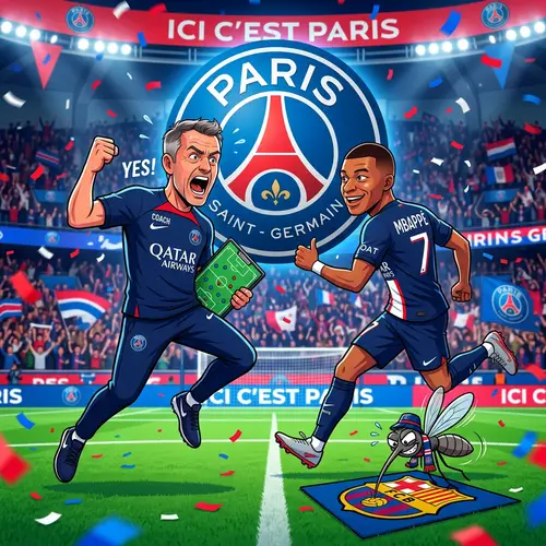 Vibrant PSG Animation with Coach and Player
