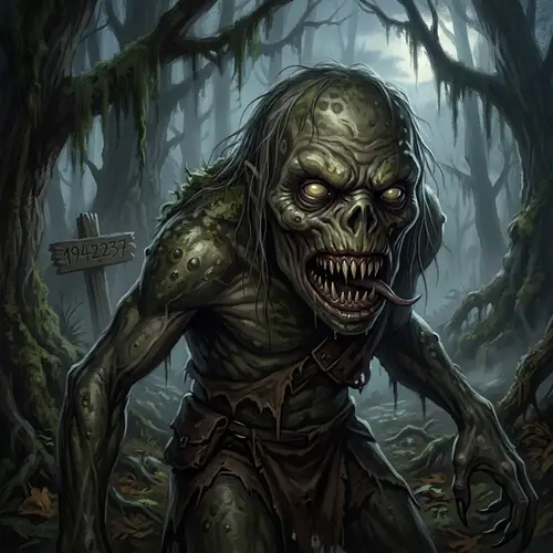 Creepy Monster with a Frightening Face