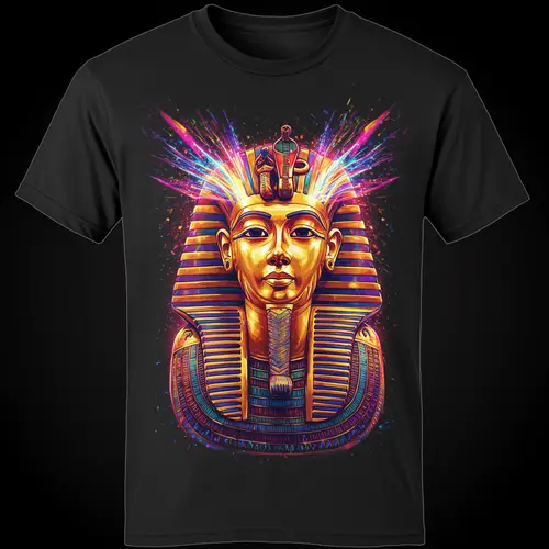 Psychedelic Tutankhamun T-Shirt Design