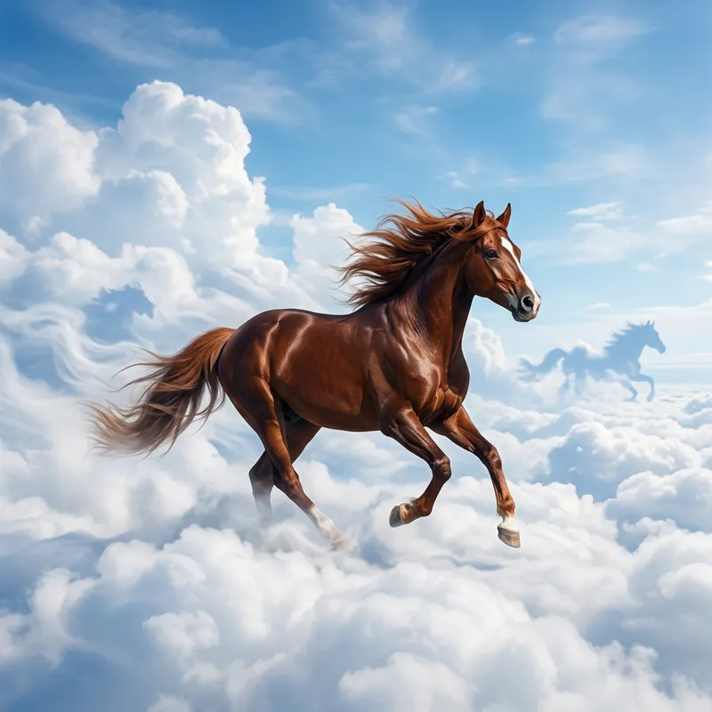Majestic Horse in the Clouds