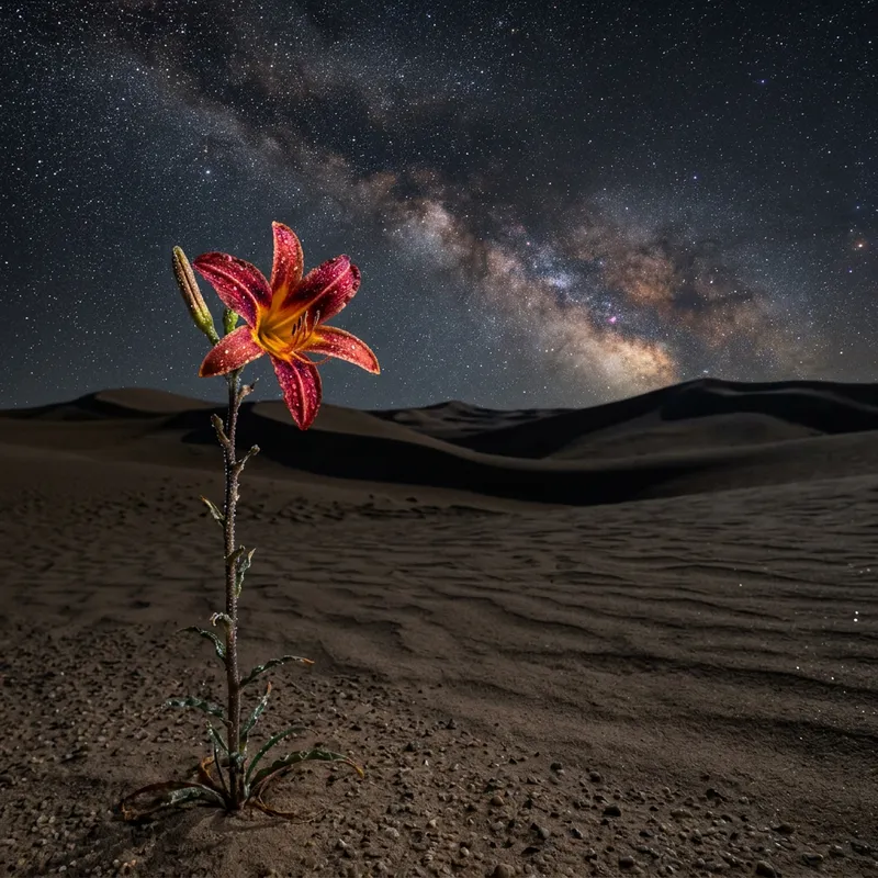 Flower in Desert | Beauty & Resilience