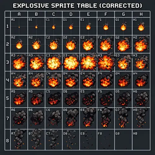 Create an Explosive Sprite Table