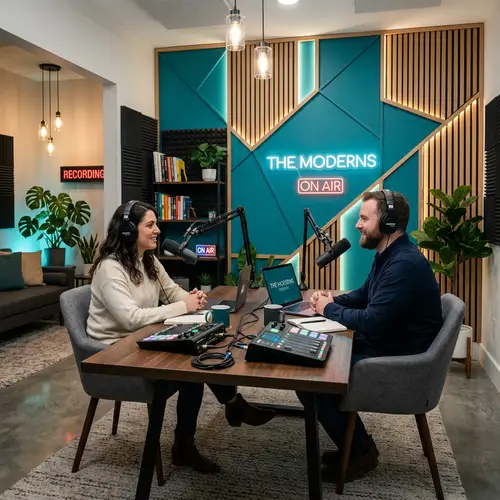 Beautiful Custom Podcast Studio Design