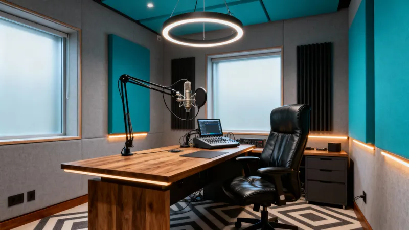 Beautiful Custom Podcast Studio Design