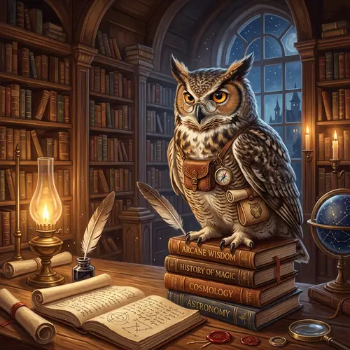 Smart Owl Digital Art | Captivating Artwork