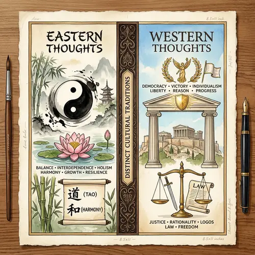 Eastern vs Western Thoughts: Symbolic Representation on Short Bond Paper