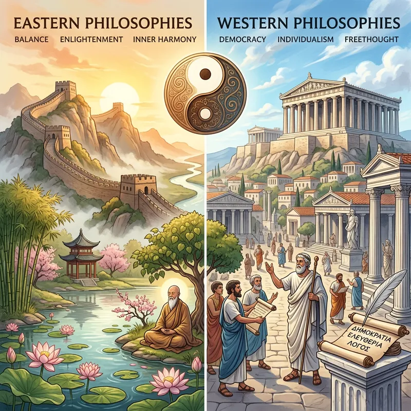 Capturing the Contrast: Eastern vs Western Thought Metaphor