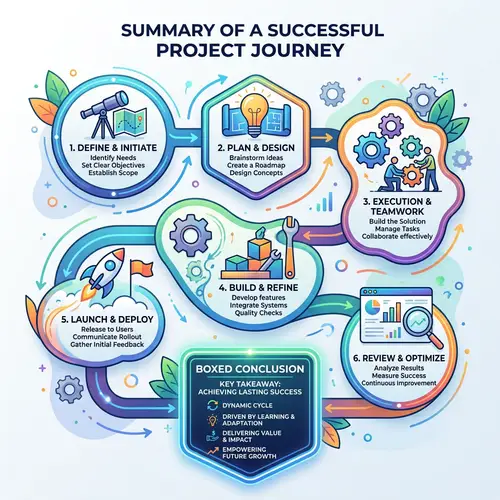 Step-by-Step Summary Graphic: Beautiful Design & Conclusion