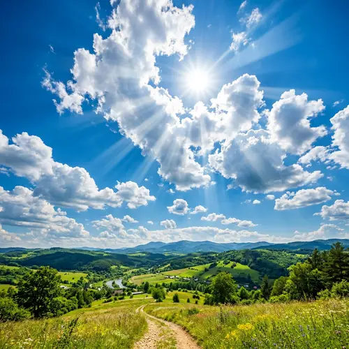 Sunny Sky Scenery | Vibrant and Energizing View