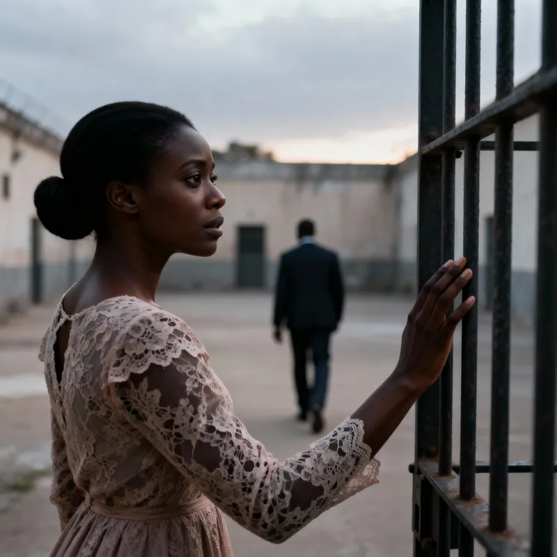 Contemplative Moments Behind Iron Bars