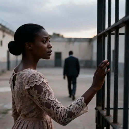 Contemplative Moments Behind Iron Bars