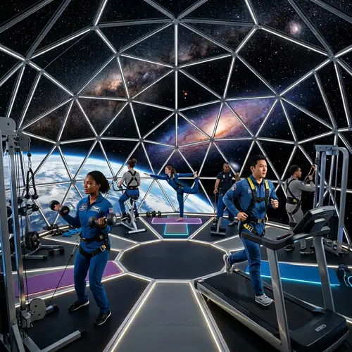 Space Gym: Workout Among the Stars in Zero Gravity