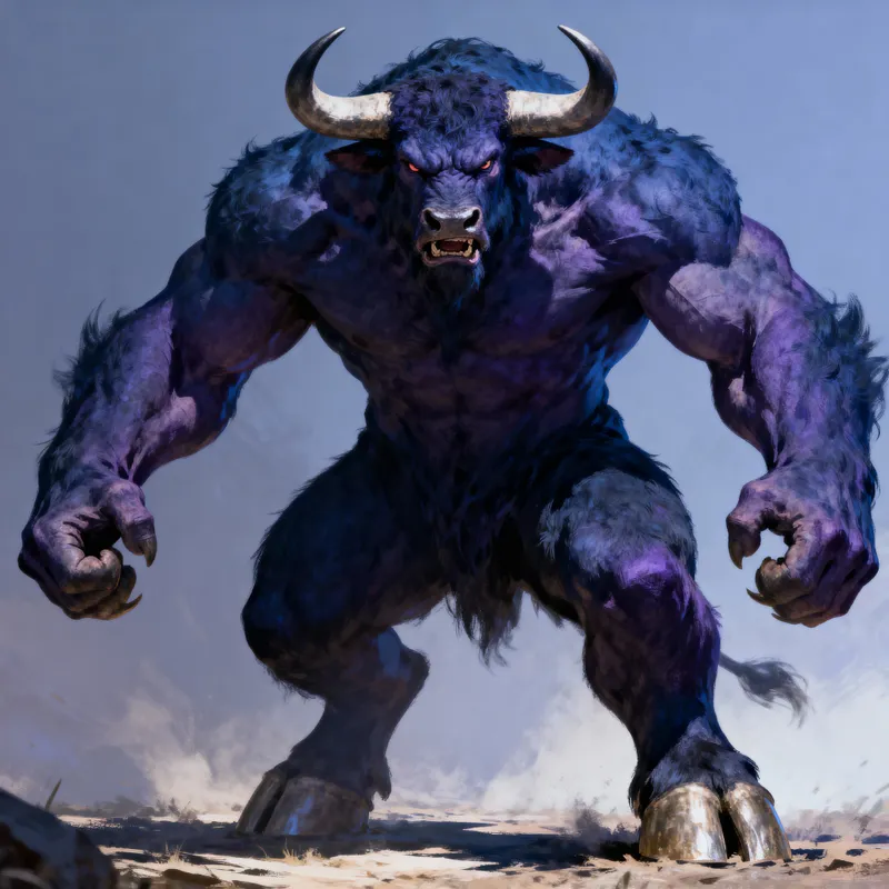 Giant Muscular Bull: Fierce and Powerful Giant Muscular Bull: Fierce and Powerful