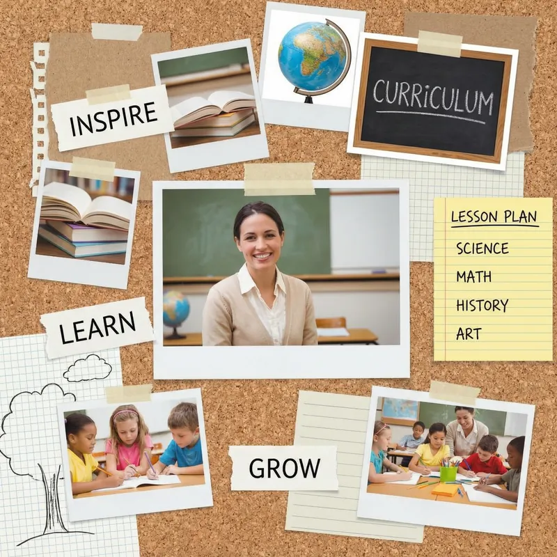 Engaging Collage of Teacher and School Curriculum