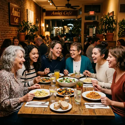 Diverse Women Enjoying Alcohol-Free Dinner