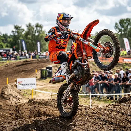 Stunning Motocross Wheelie Action Shot