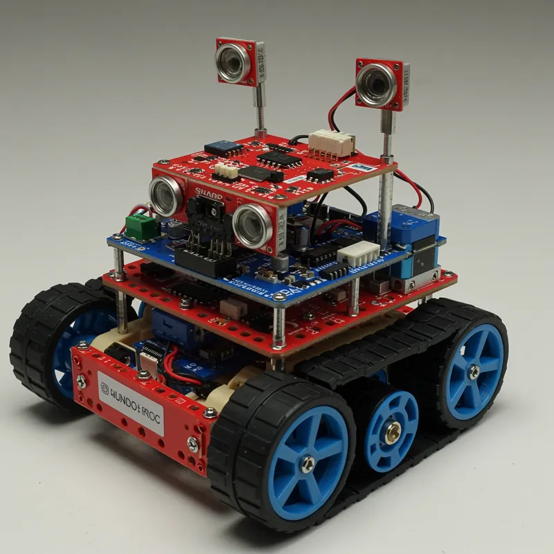 Mini Sumo Robot with Sharp Sensors and Pololu Motors