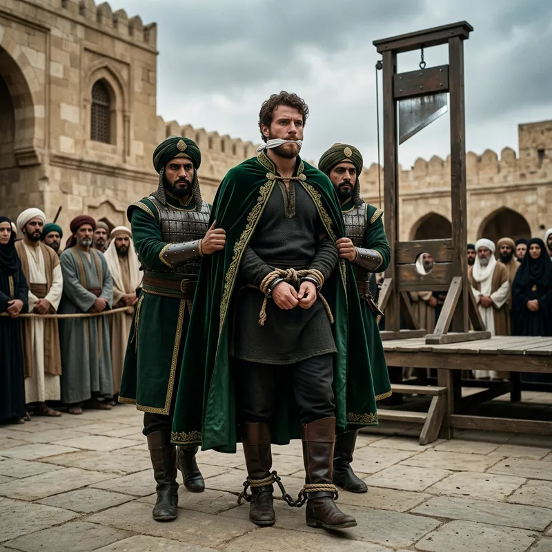 Regal Middle-Eastern Prince's Dramatic Guillotine Execution Regal Middle-Eastern Prince's Dramatic Guillotine Execution