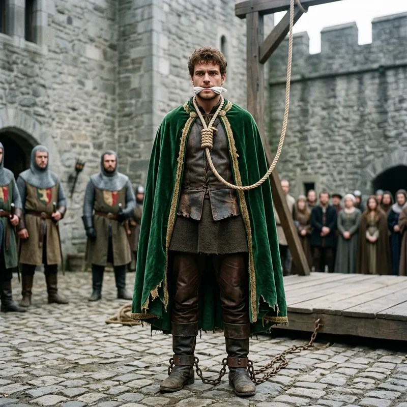 Medieval Muscular Prince Captured for Execution in Emerald Cape