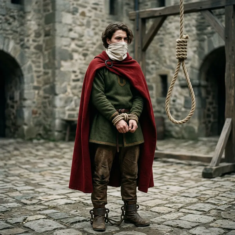 Real Life Strong Person in Historical Execution Scene