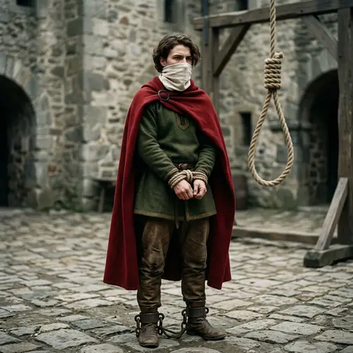 Young Strong Prince Bound for Execution - Historical Justice Scene