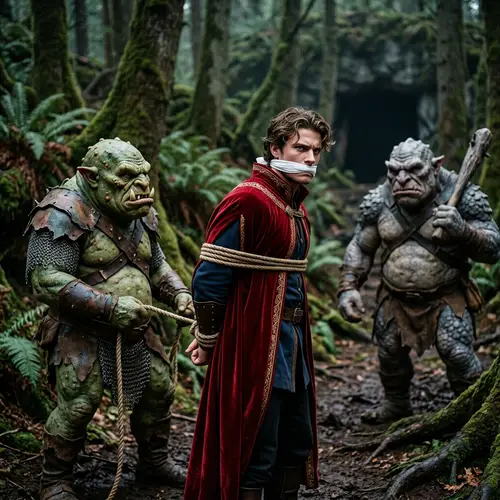 Bound Prince Phillip by Maleficent's Goons - Fantasy Art