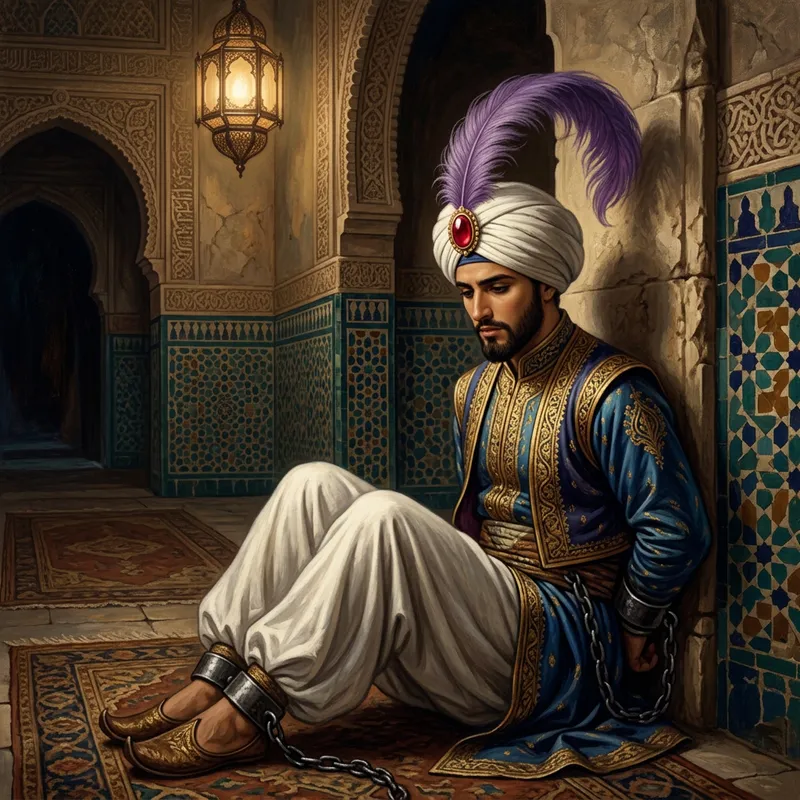 Real Life Prince Aladdin Bound and Gagged by Palace Guards