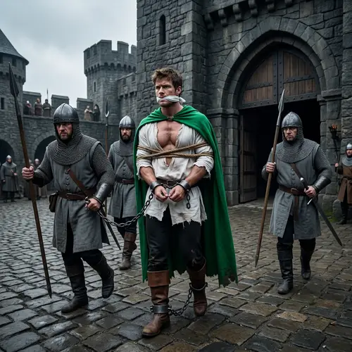 Muscular Prince Arrested and Beaten by Guards - Vulnerability and Strength