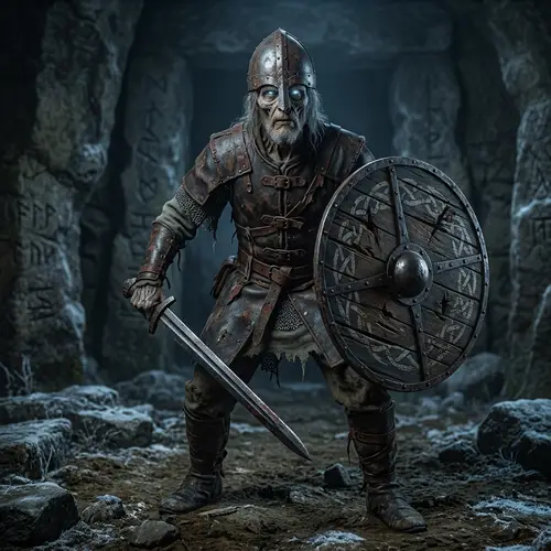 Draugr Warrior | Undead Fighter in Leather Armor