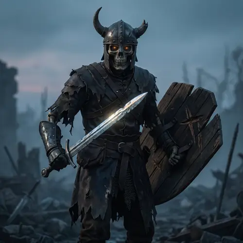 Undead Warrior | Sword & Shield | Leather Armor