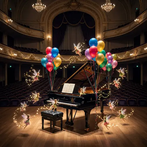 Grand Piano in Festive Concert Hall | Magical Atmosphere