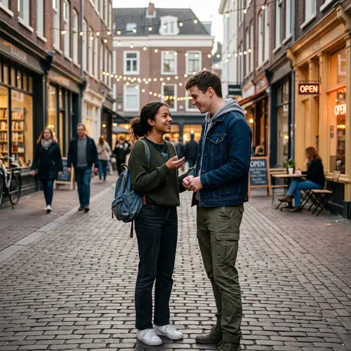 Romantic City Street Moments: A Young Love Story