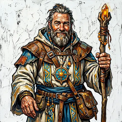 Enchanting Monk Cleric Portrait in D&D Style