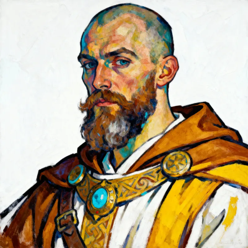 Enchanting Monk Cleric Portrait in D&D Style