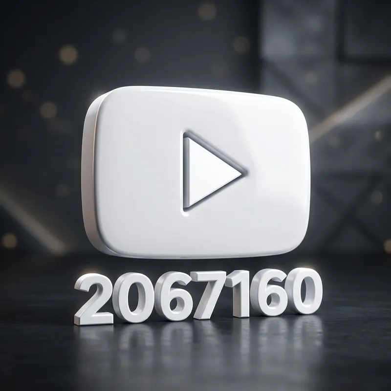 3D White YouTube Logo Design