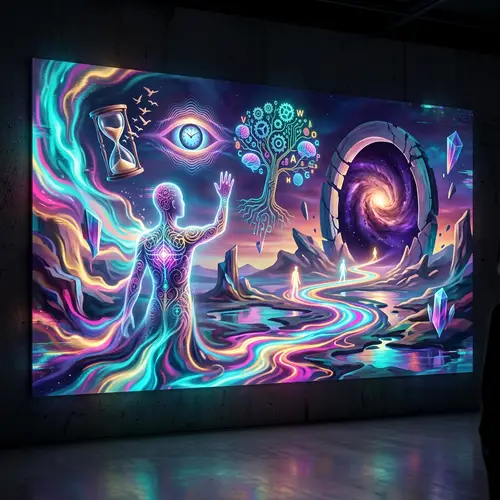 Visually Stunning Motion Art Piece | Vibrant Colors, Surreal Dreamscape