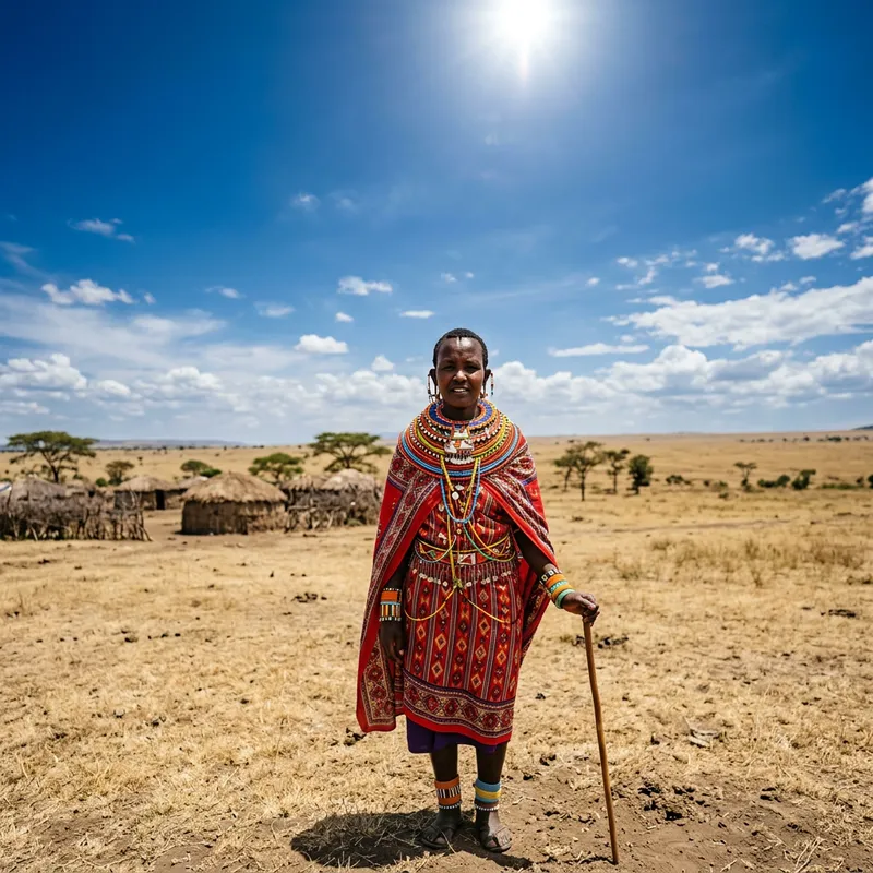Maasai Woman in Traditional Attire