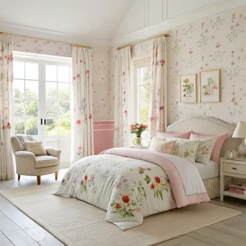 Cozy Floral Bedroom Design Ideas