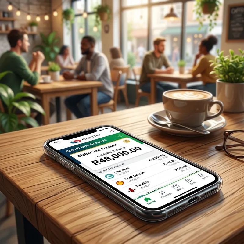 Capitec Banking App: R48,000 Account Balance Display