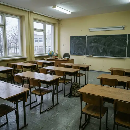 Empty Classroom Symbolizing Educational Challenges