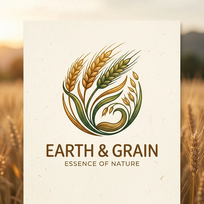 Grain Logo Design | Nature-inspired Logo Creation