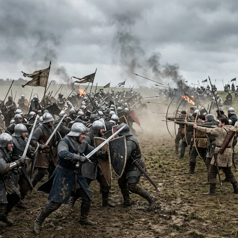 Epic Battle: Soldiers Clash in the Field