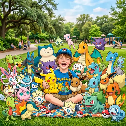 My Son Surrounded by Pokémon