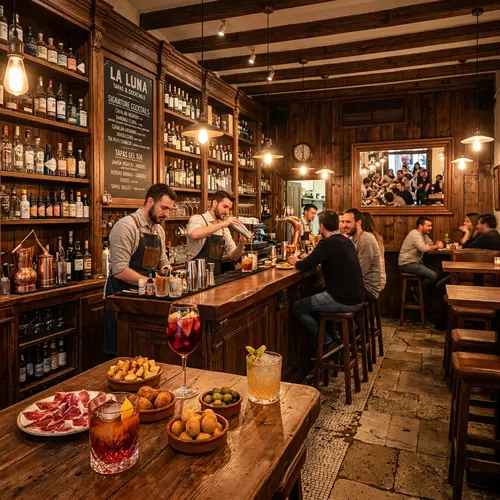 Traditional Tapas Bar with Cocktails & Wood Design