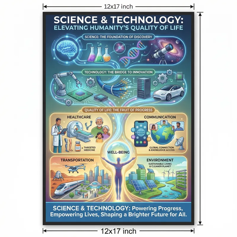 Science & Technology: Enriching Human Life - Poster Design Science & Technology: Enriching Human Life - Poster Design