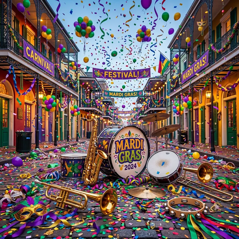 Vibrant Carnival & Mardi Gras Festivity