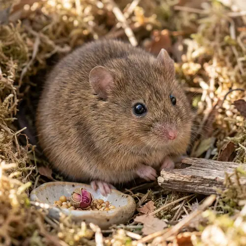 Cute Chubby Brown Mouse Image